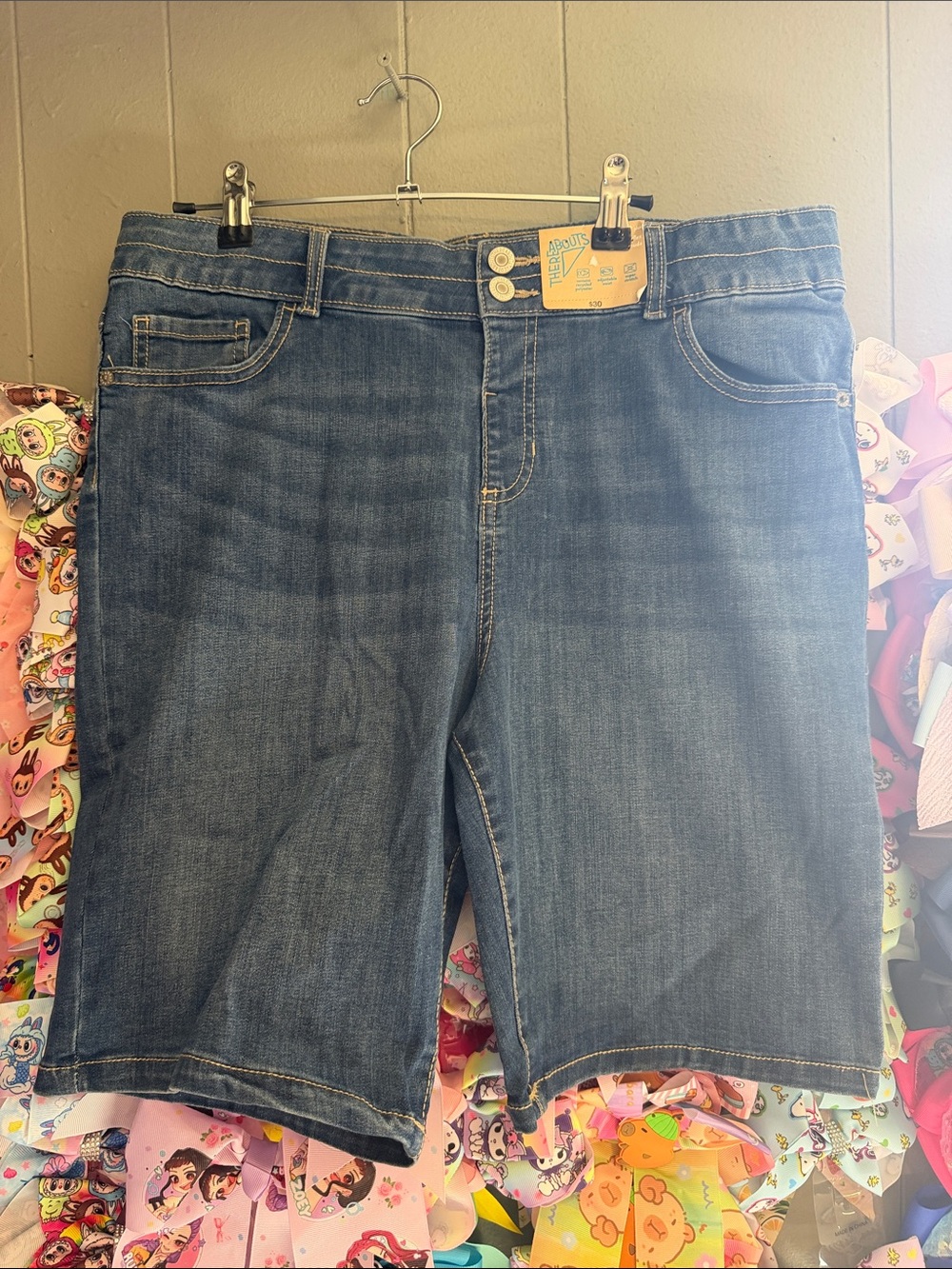Classic Denim Bermuda Shorts - Blue